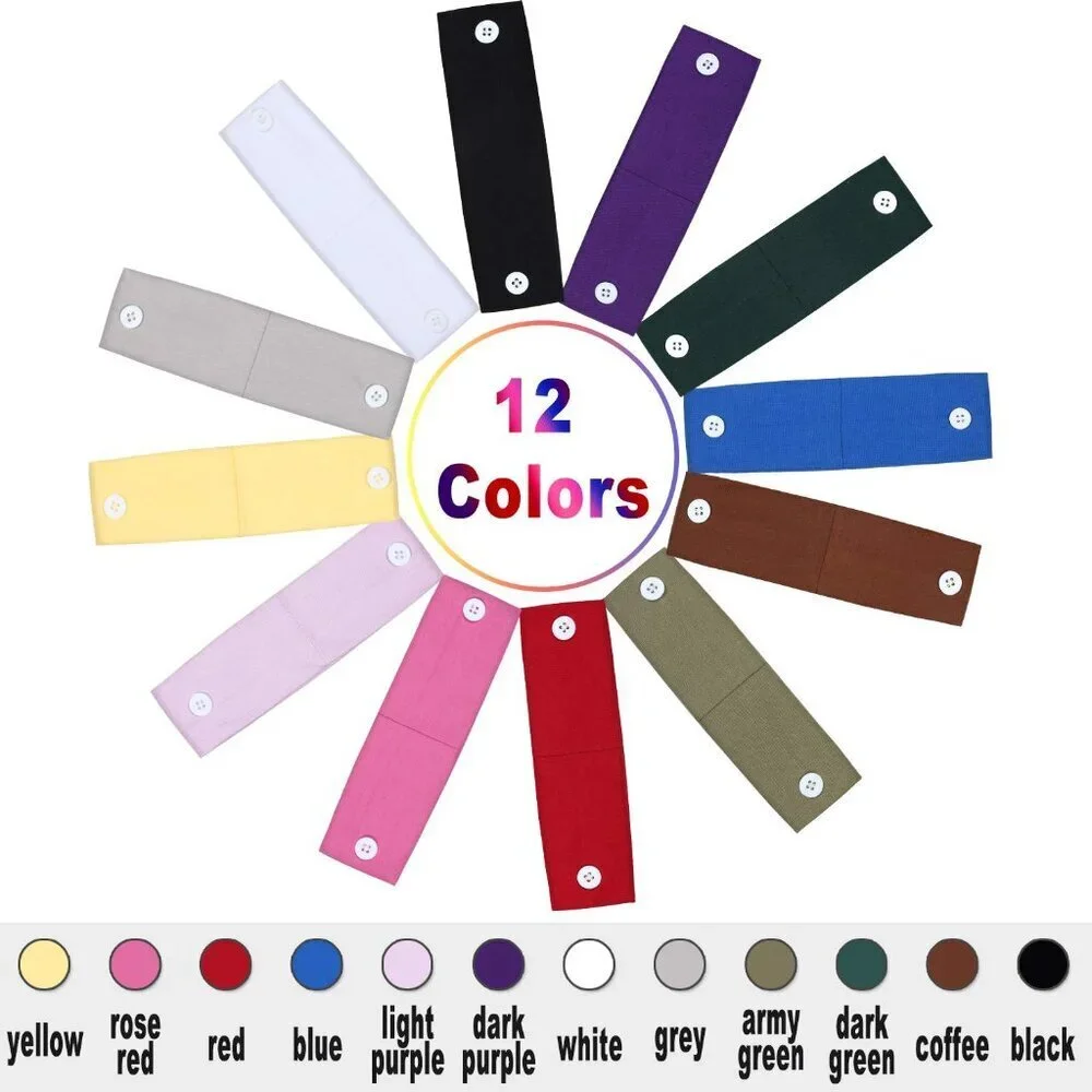 12 pcs Nurse Button Ear Protection Holders Soft Cotton Wide Comfort